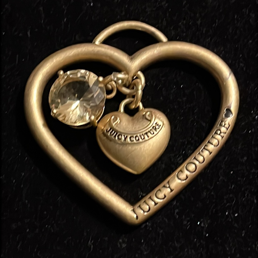 Juicy Couture Gold Heart Charm with Crystal Accent - Picture 10 of 17